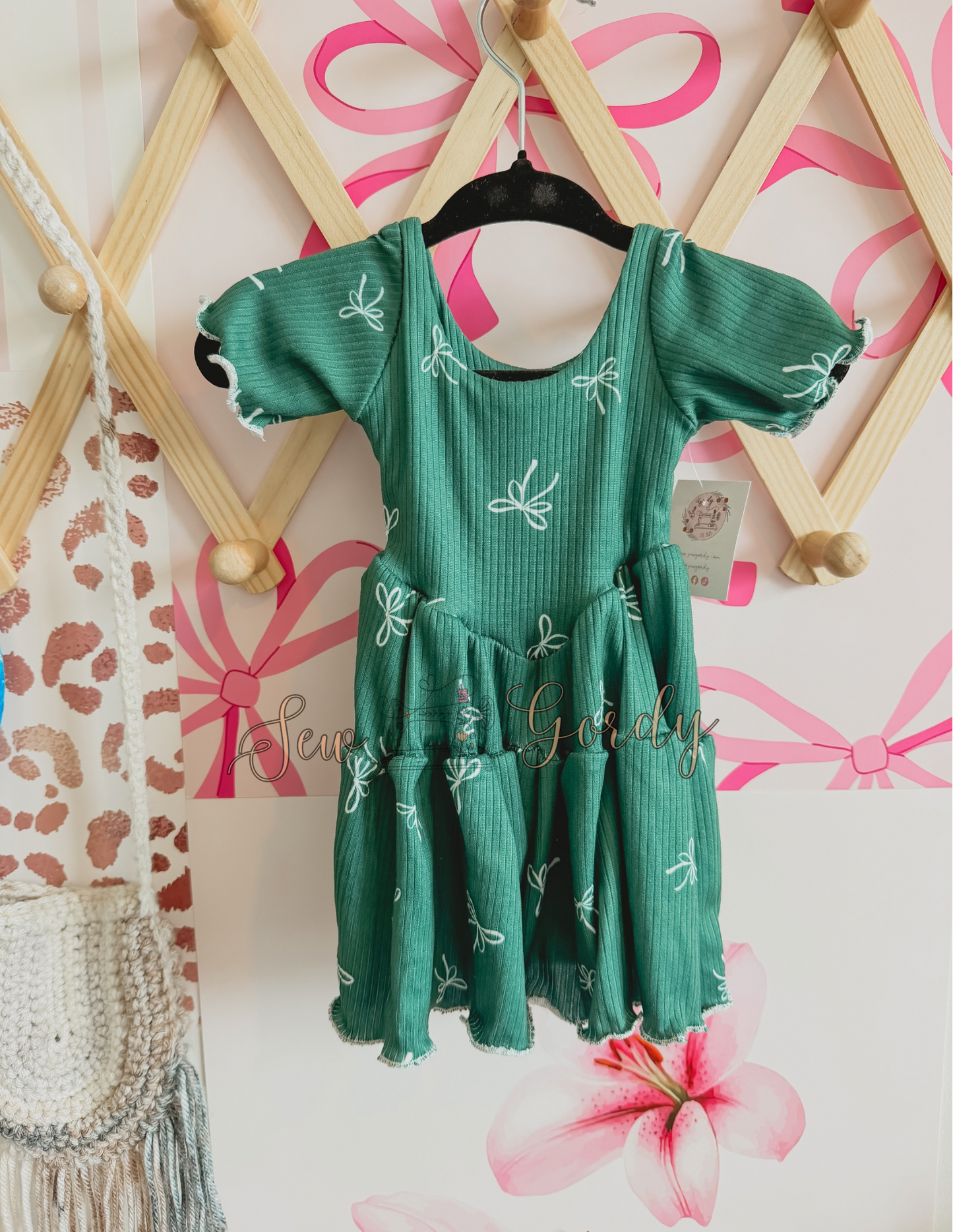 0/3 Bow Rosette Dress
